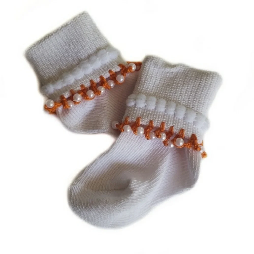 Hand Crafted orange pearls